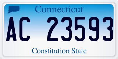 CT license plate AC23593