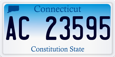 CT license plate AC23595