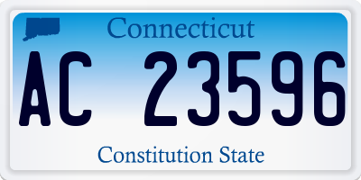 CT license plate AC23596