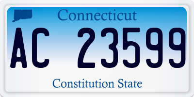 CT license plate AC23599