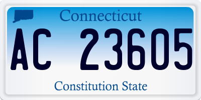 CT license plate AC23605