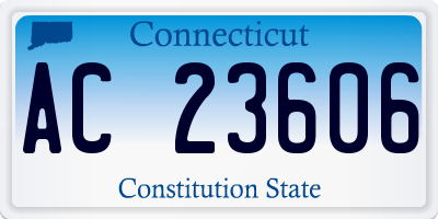 CT license plate AC23606