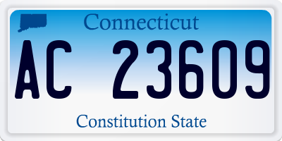 CT license plate AC23609