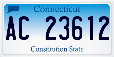 CT license plate AC23612