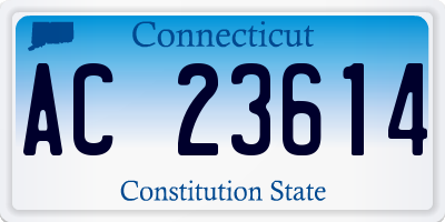 CT license plate AC23614