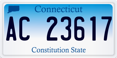 CT license plate AC23617