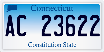 CT license plate AC23622