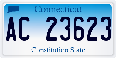 CT license plate AC23623