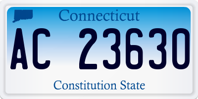 CT license plate AC23630