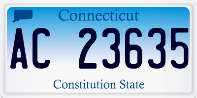 CT license plate AC23635