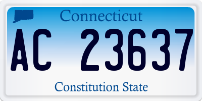 CT license plate AC23637