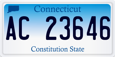 CT license plate AC23646