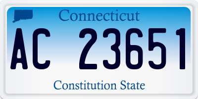 CT license plate AC23651