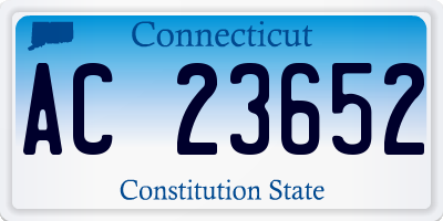 CT license plate AC23652