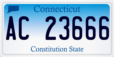 CT license plate AC23666