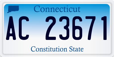 CT license plate AC23671
