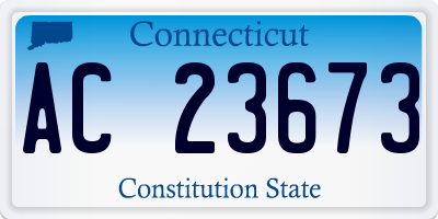 CT license plate AC23673