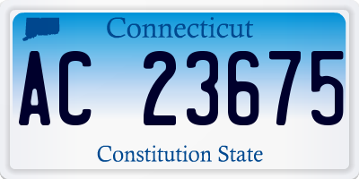 CT license plate AC23675