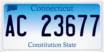 CT license plate AC23677