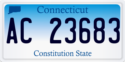 CT license plate AC23683