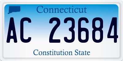 CT license plate AC23684