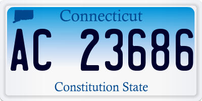 CT license plate AC23686