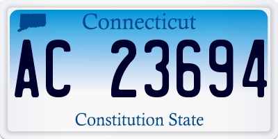 CT license plate AC23694