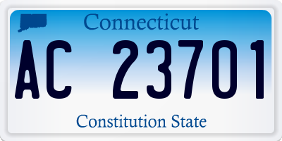 CT license plate AC23701