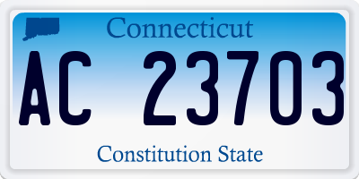 CT license plate AC23703