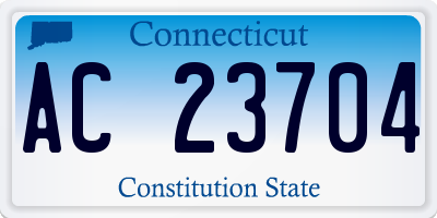 CT license plate AC23704