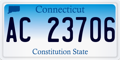 CT license plate AC23706