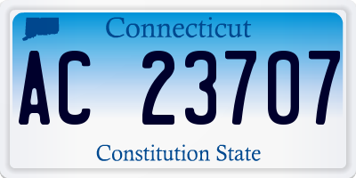 CT license plate AC23707