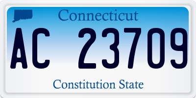 CT license plate AC23709