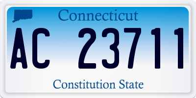 CT license plate AC23711
