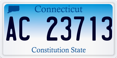 CT license plate AC23713