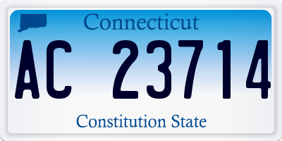 CT license plate AC23714