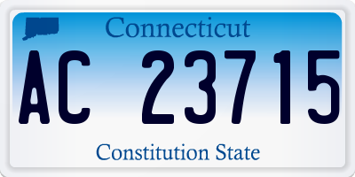 CT license plate AC23715