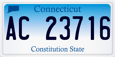 CT license plate AC23716