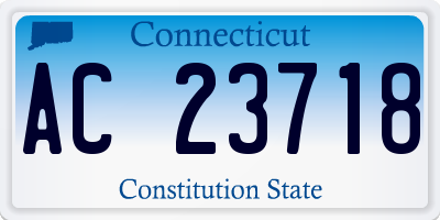 CT license plate AC23718