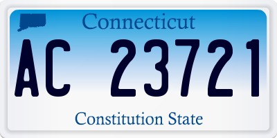 CT license plate AC23721