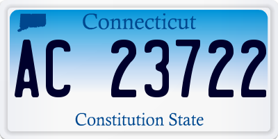 CT license plate AC23722