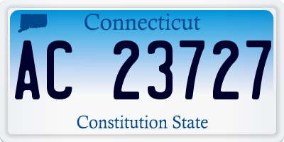 CT license plate AC23727