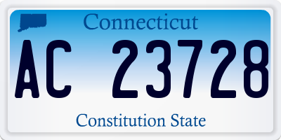CT license plate AC23728