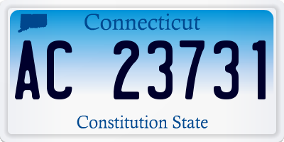 CT license plate AC23731