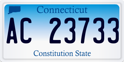 CT license plate AC23733