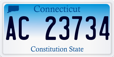 CT license plate AC23734