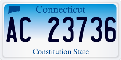 CT license plate AC23736