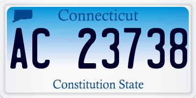 CT license plate AC23738