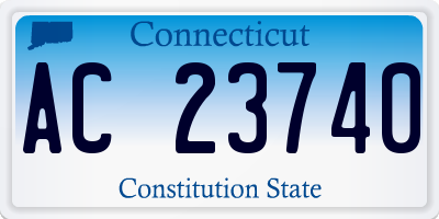 CT license plate AC23740