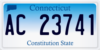 CT license plate AC23741